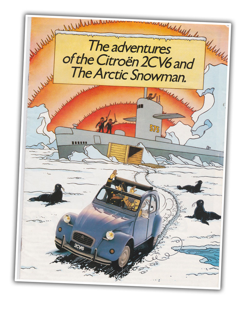 Illustration for article titled Weekend Wonderful Whatever: Tintin And A Yeti Shill 2CVs